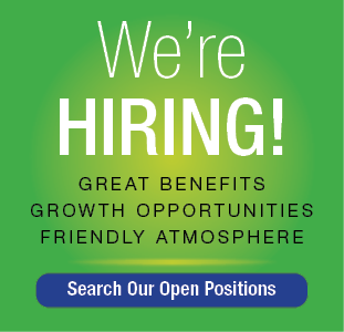 We're hiring! Great benefits, growth opportunities, friendly atmosphere. Search our open positions.