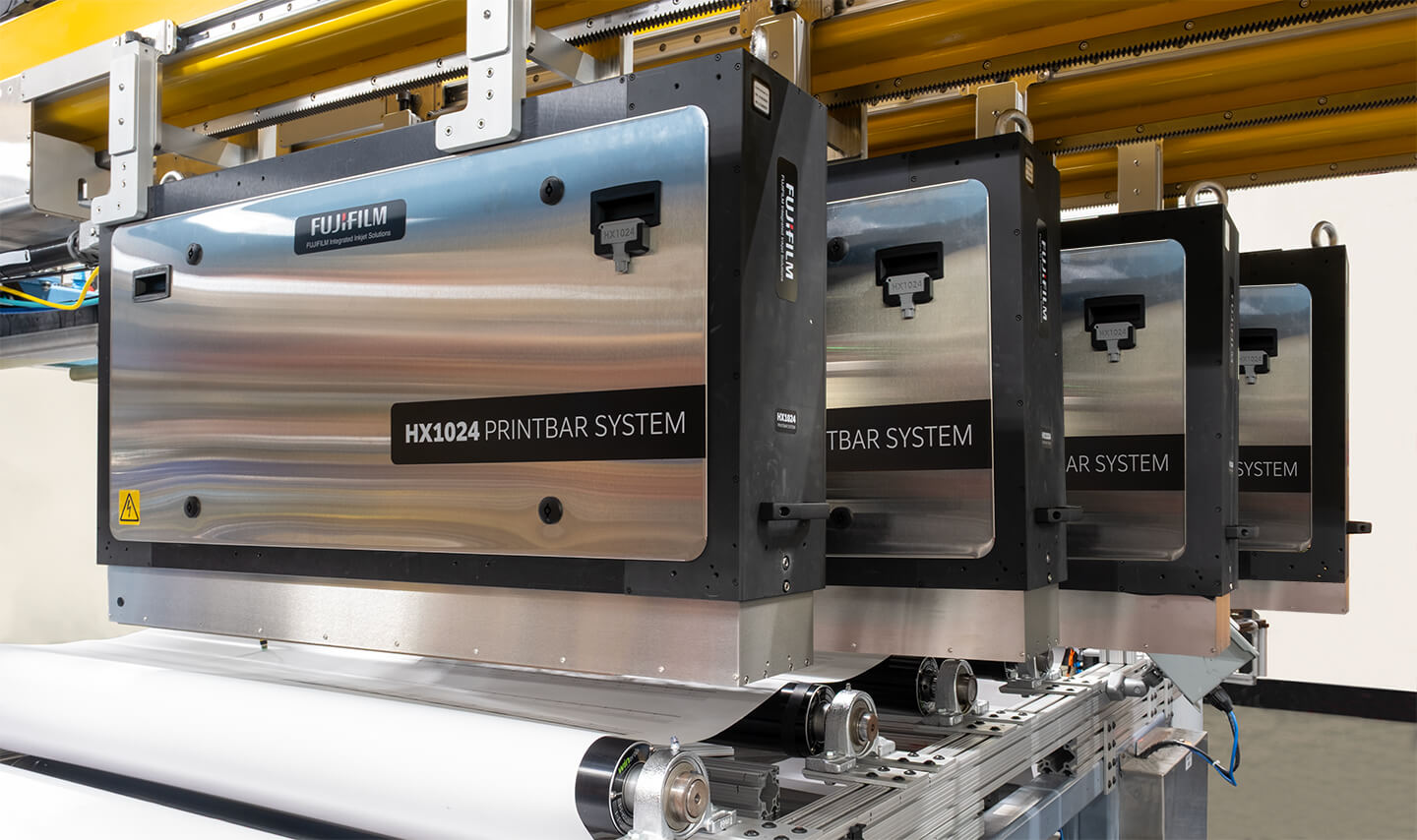Fujifilm HX1024 Print System - four printbars shown on gantry